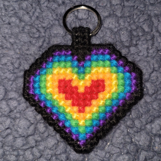 Pride Heart Keychain